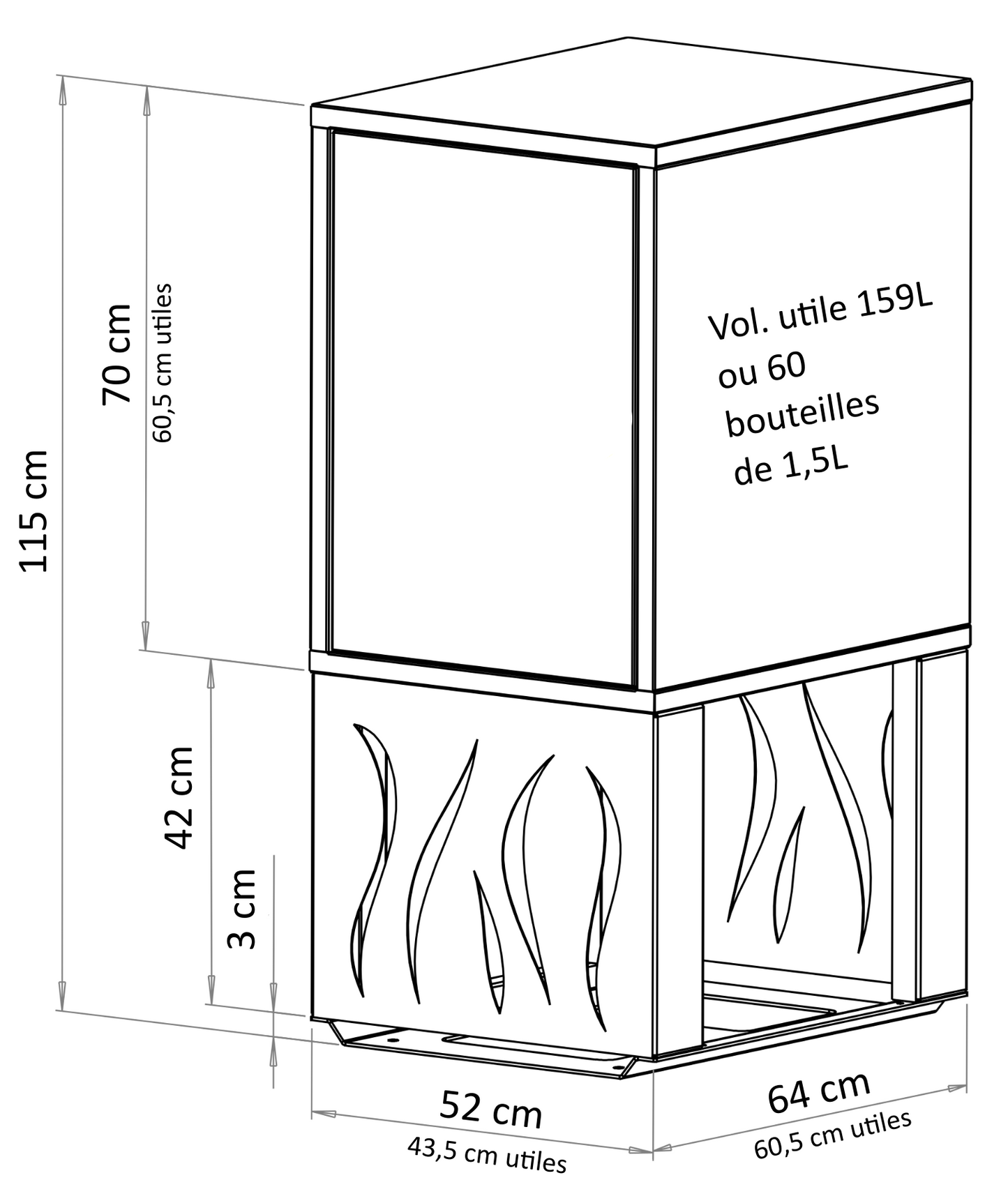 BRAD 3 EXCELLENCE CLE POSTE Boîte aux lettres et colis, pied design 1 porte
