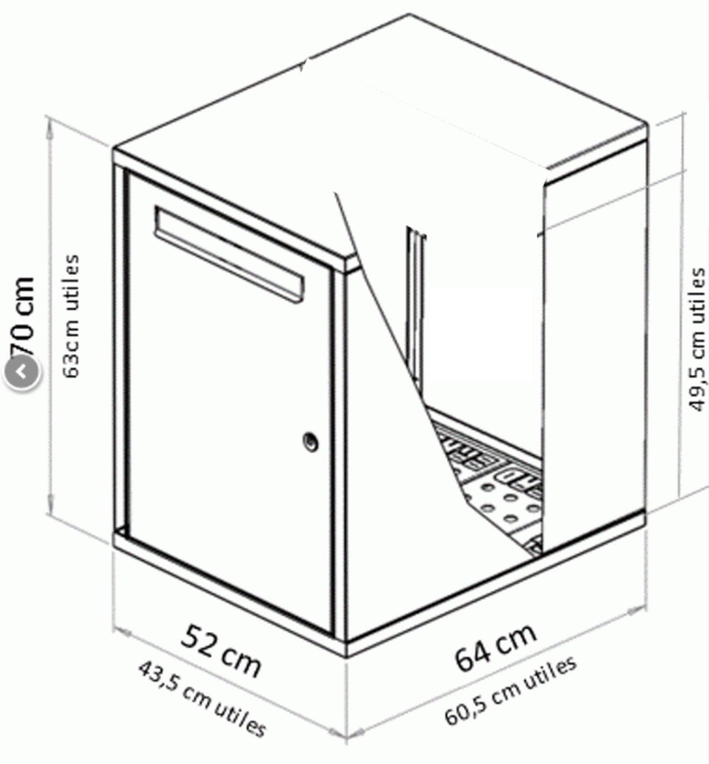 BRAD 3 EXCELLENCE clé POSTE 2 Portes Boîte aux lettres et colis