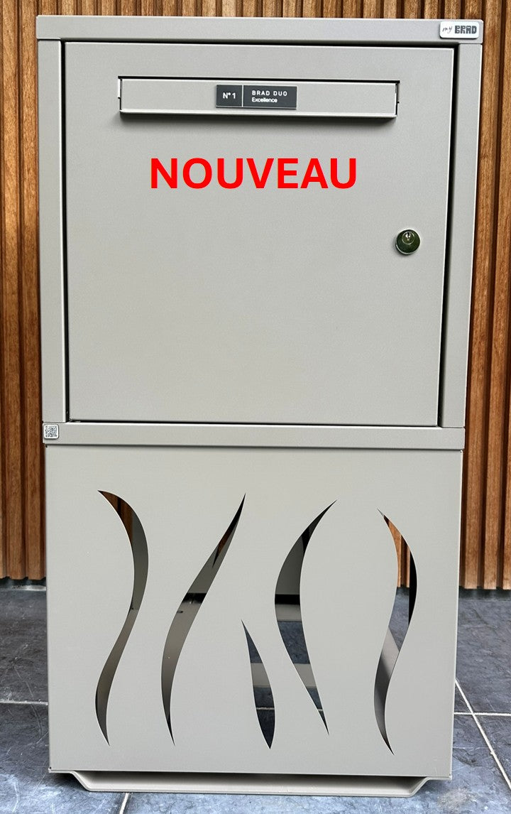 BRAD 2 Excellence clé Poste et pied design, 1 porte : La boîte aux lettres et colis idéale