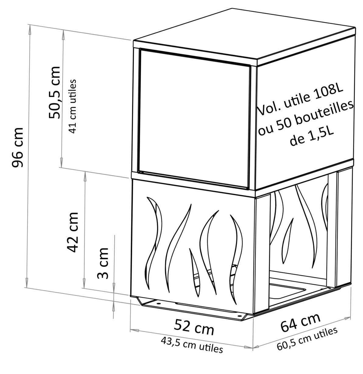 BRAD 2 Excellence clé Poste et pied design, 2 portes : La boîte aux lettres et colis idéale