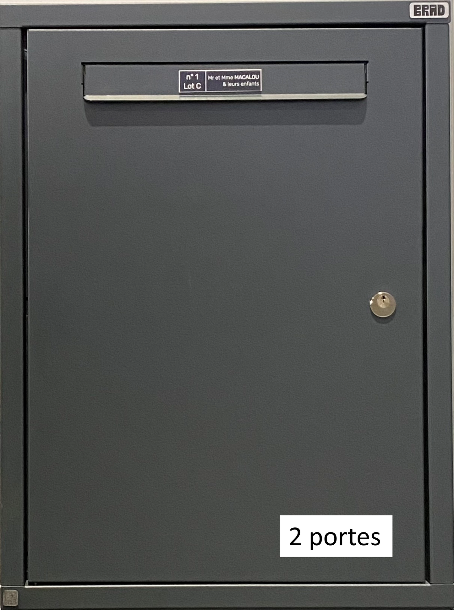 BRAD 3 EXCELLENCE clé POSTE 2 Portes Boîte aux lettres et colis