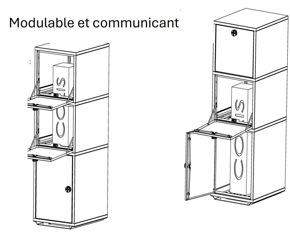 BRAD 16: Boîte à colis sécurisée triple colis et courses alimentaires isotherme