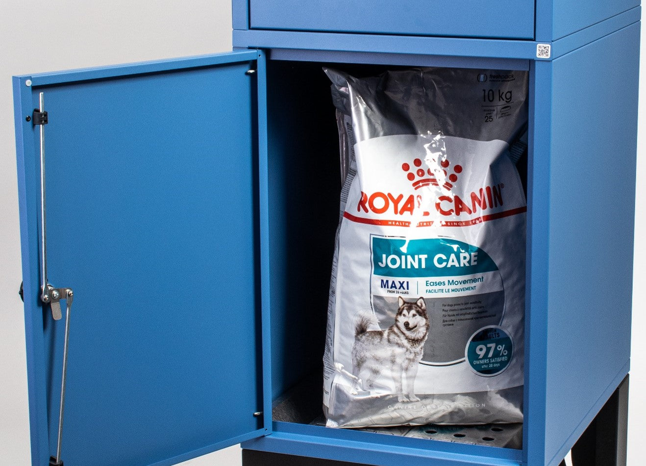 BRAD 23 :Boîte à colis sécurisée parfaite pour recevoir toutes vos commandes même alimentaires et grands colis, sur pieds design en aluminium