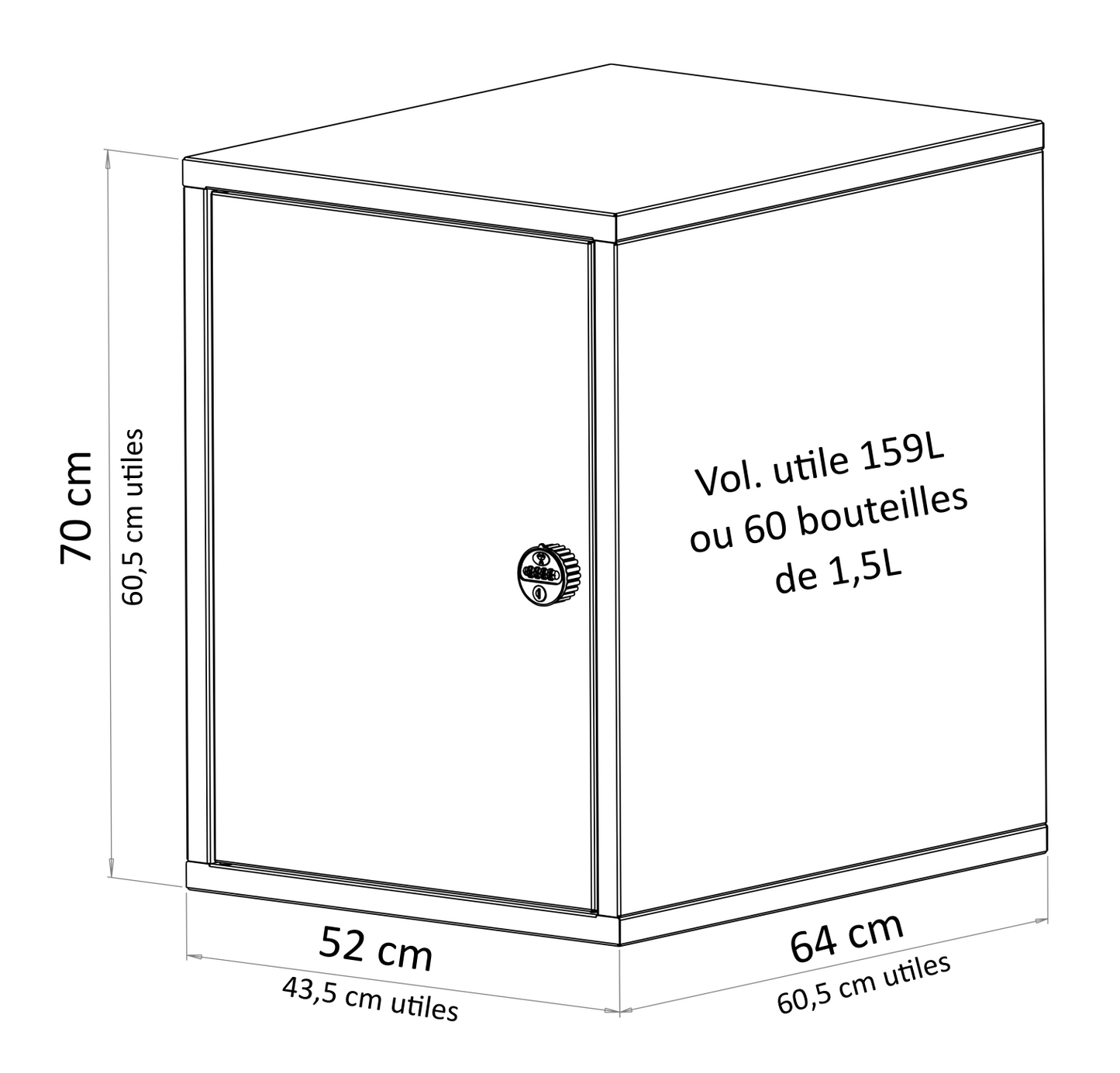 BRAD 3 : La boîte à colis code sécurisée XXL, 2 portes