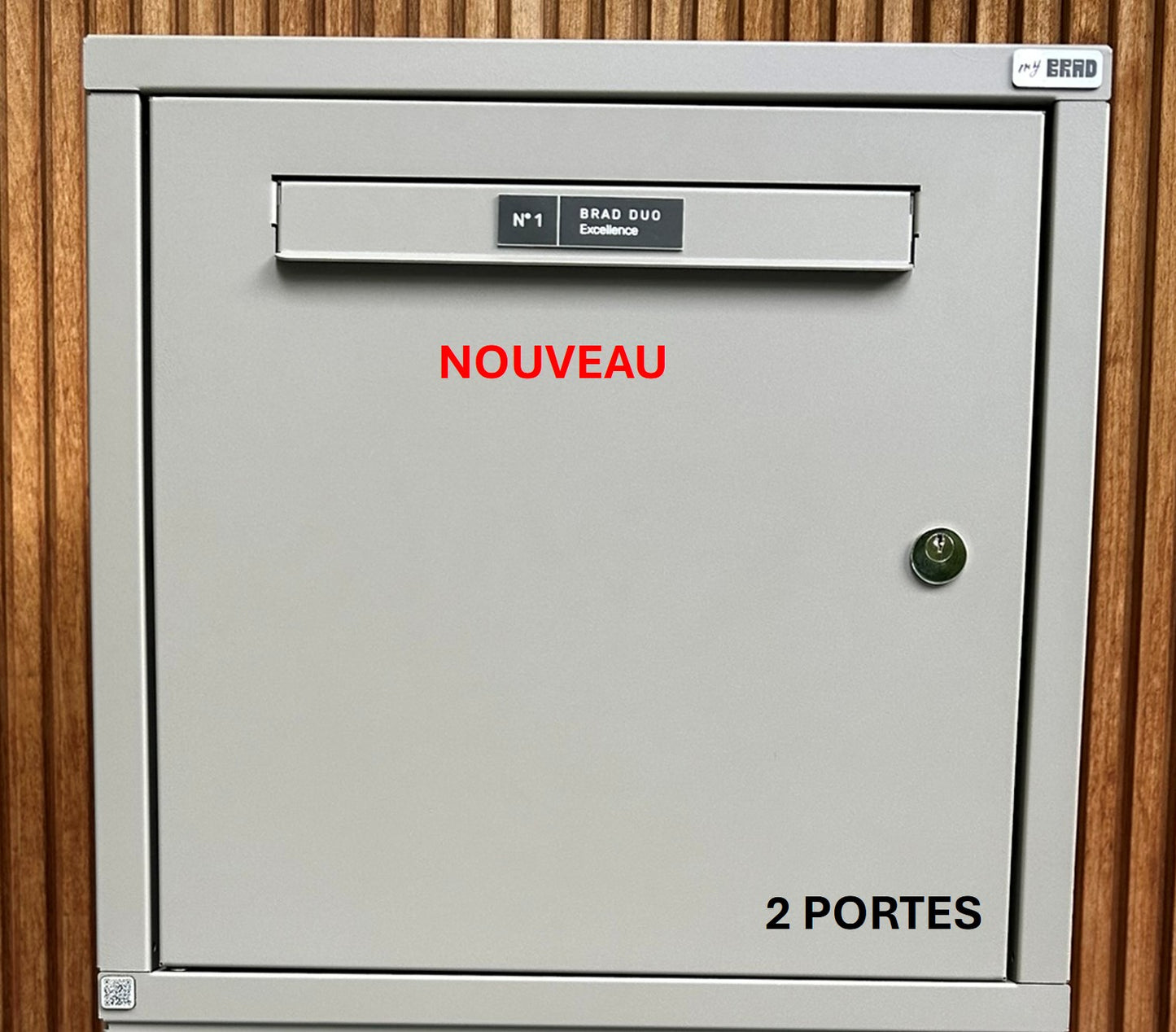 PROMO BRAD 2 Excellence clé Poste, 2 portes : La boîte aux lettres et colis idéale