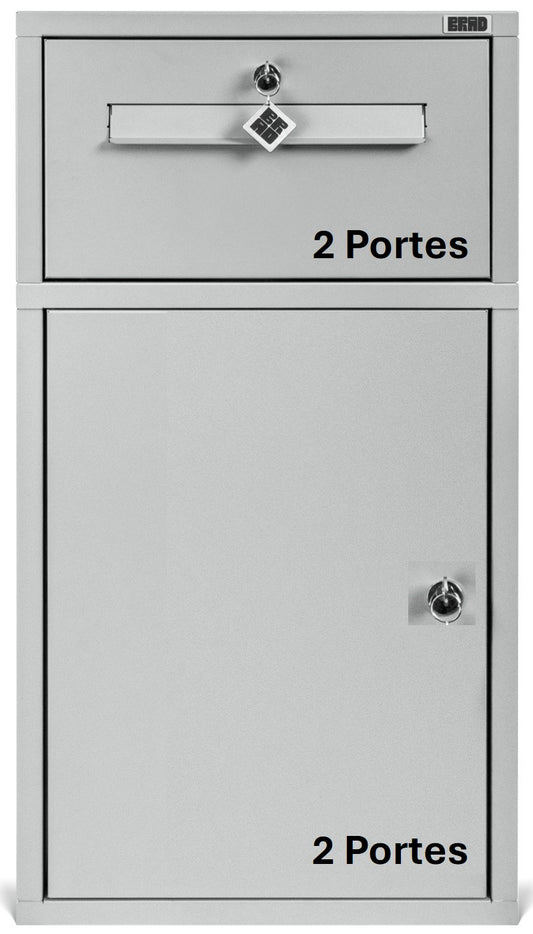 BRAD 6 SP LA POSTE : Boîte aux lettres et colis  2 PORTES courriers et colis volumineux